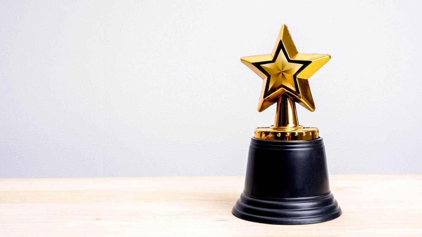 a gold star trophy