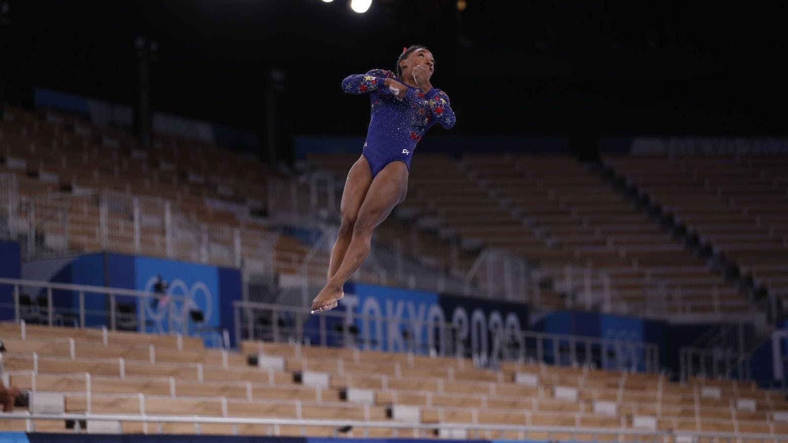 Simone Biles competing at the Olympics