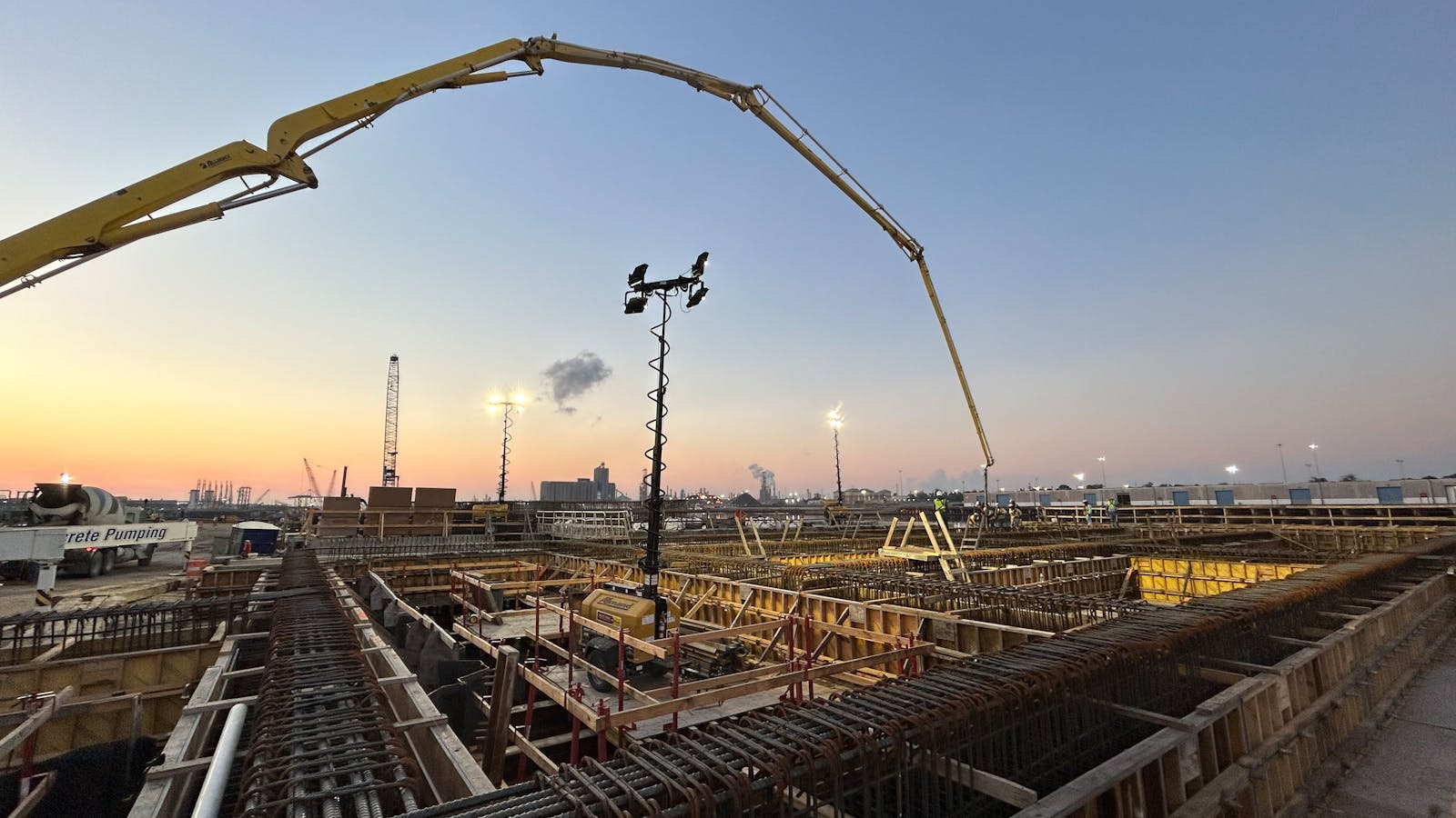 construction at the Port of Beaumont Pier in Beaumont, Texas