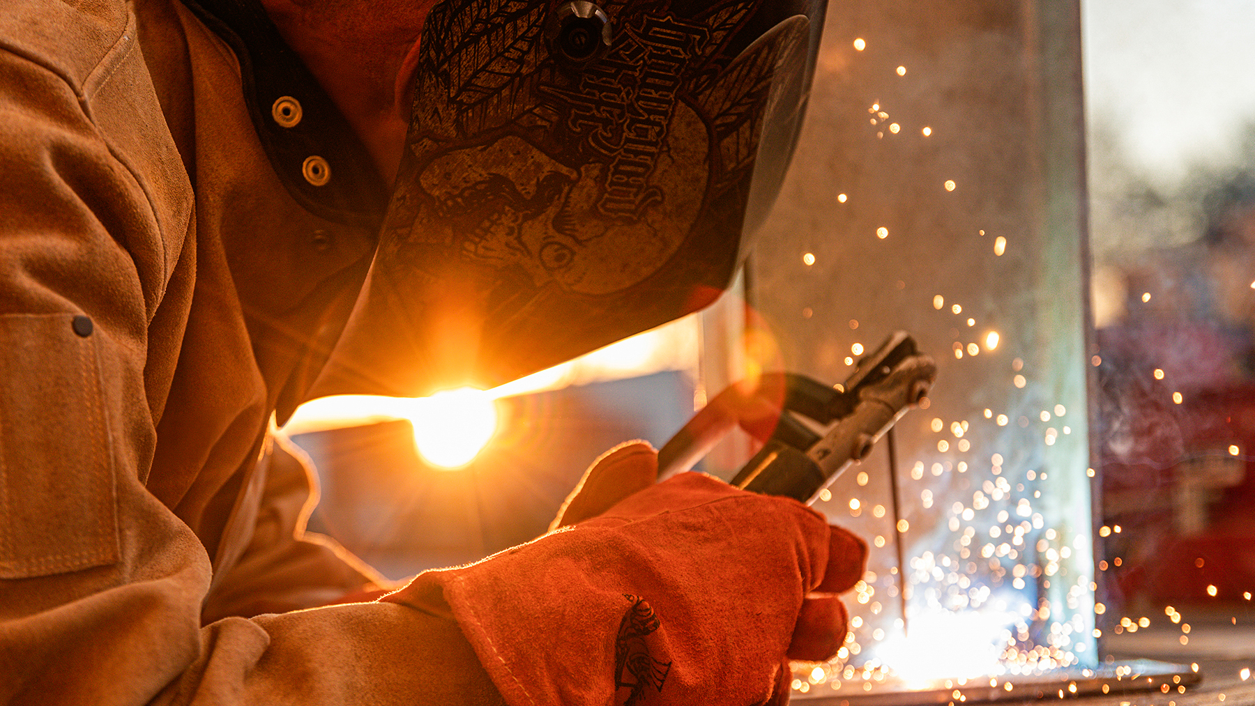 a welder at burns mcdonnell construction workforce academy campus