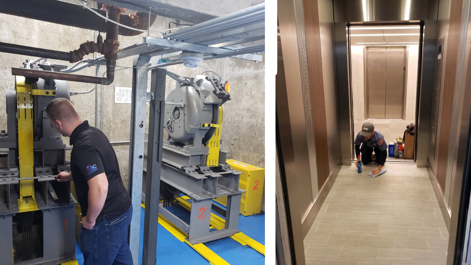 South Jersey Elevator works on a project to modernize traction elevator equipment and install a new cab.