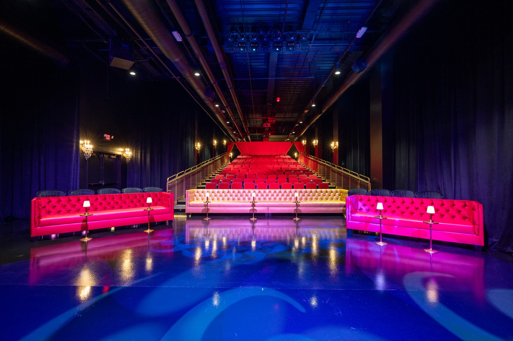 seating risers at nathan burton magic show