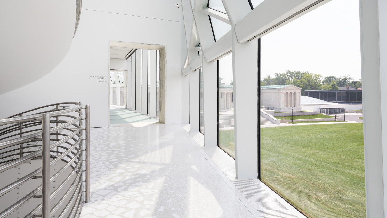 glass windows at the Albright-Knox Art Gallery in Buffalo