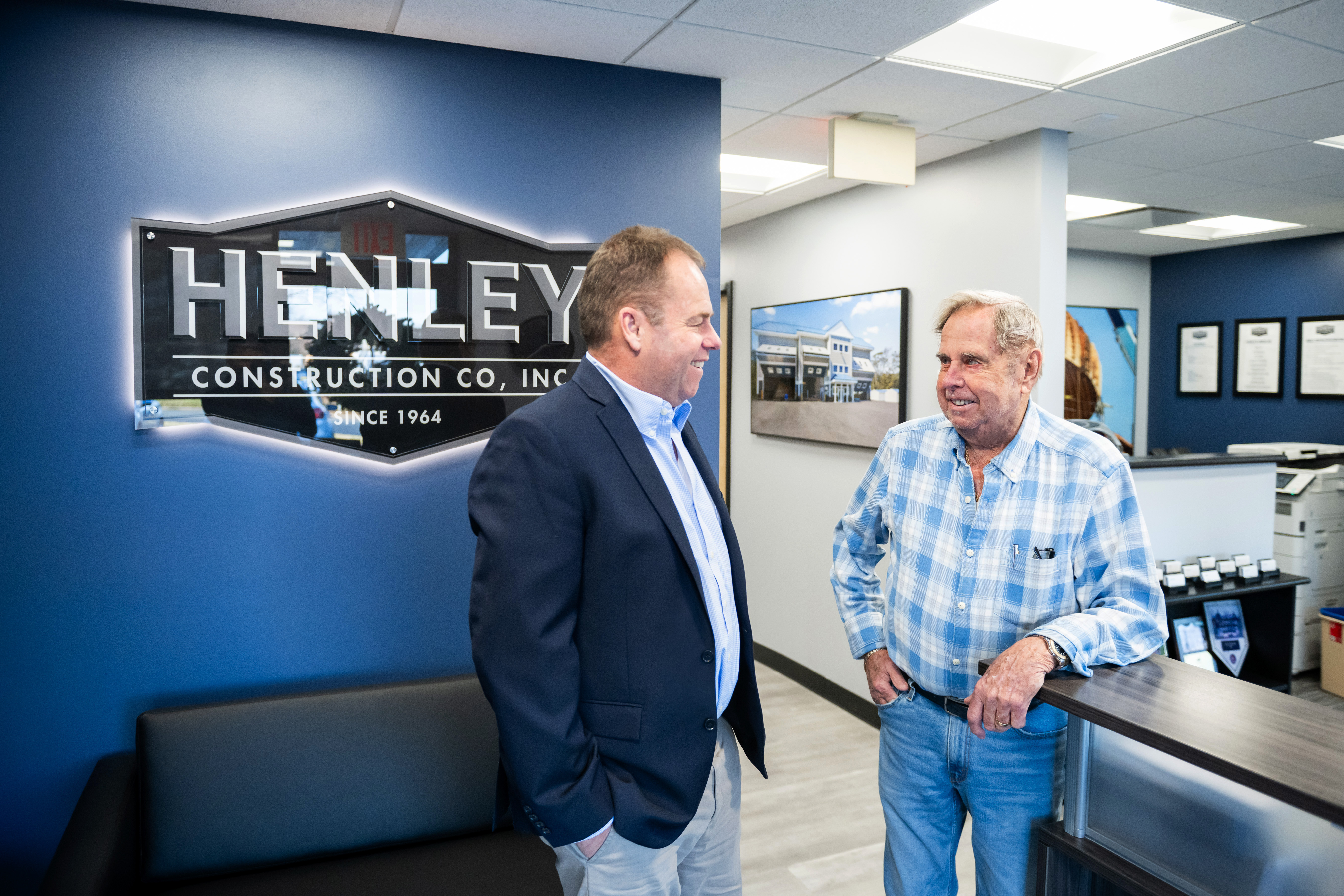 Buddy Henley with his father