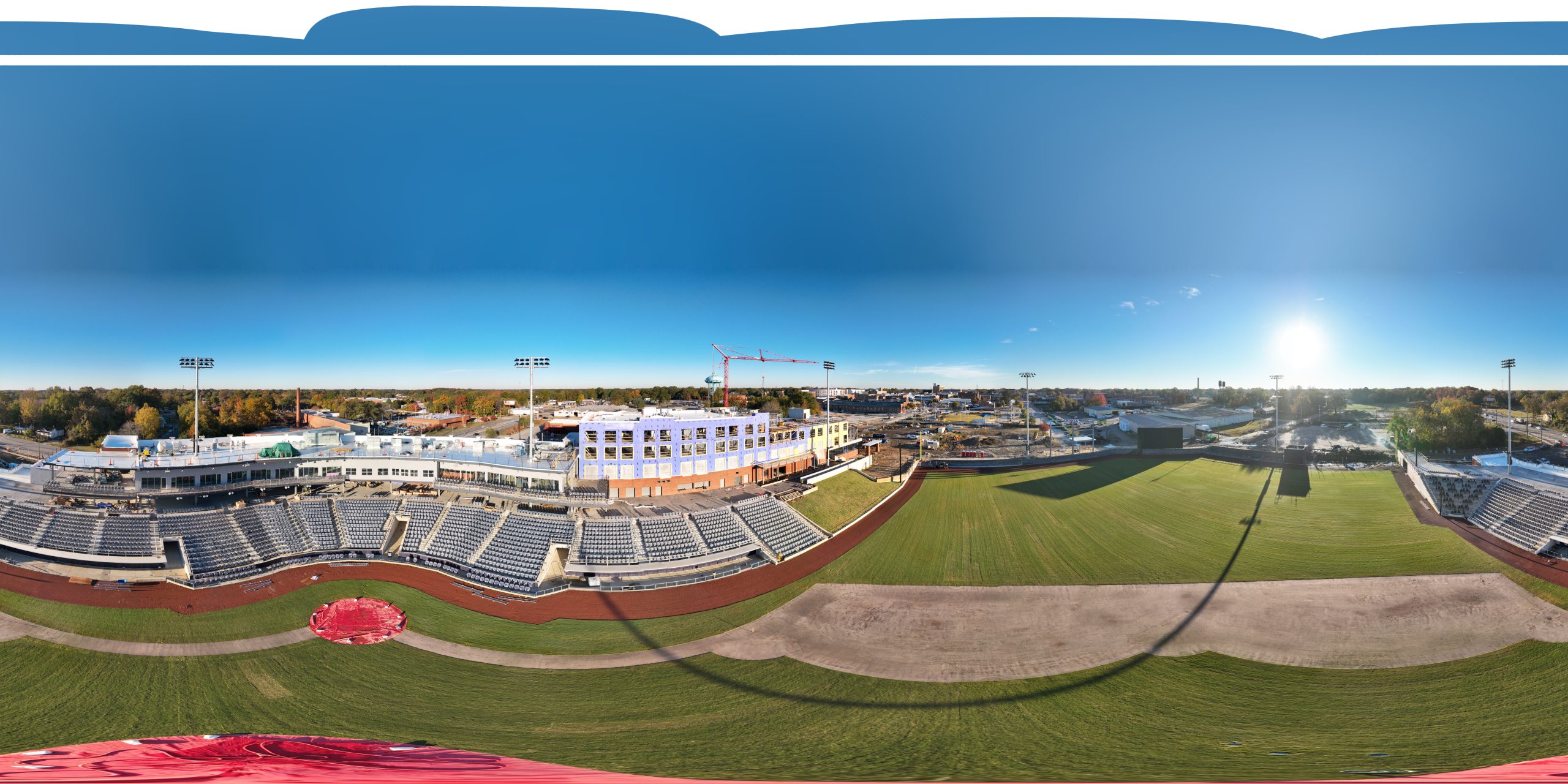 The new Wilson Sports and Entertainment (WiSE) ballpark for the North Carolina Mudcats, built by Clancy & Theys.