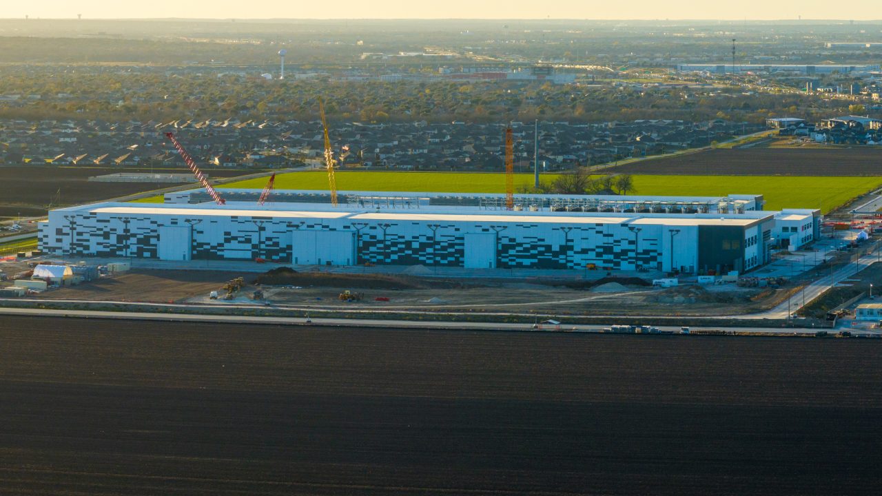 A data center being built