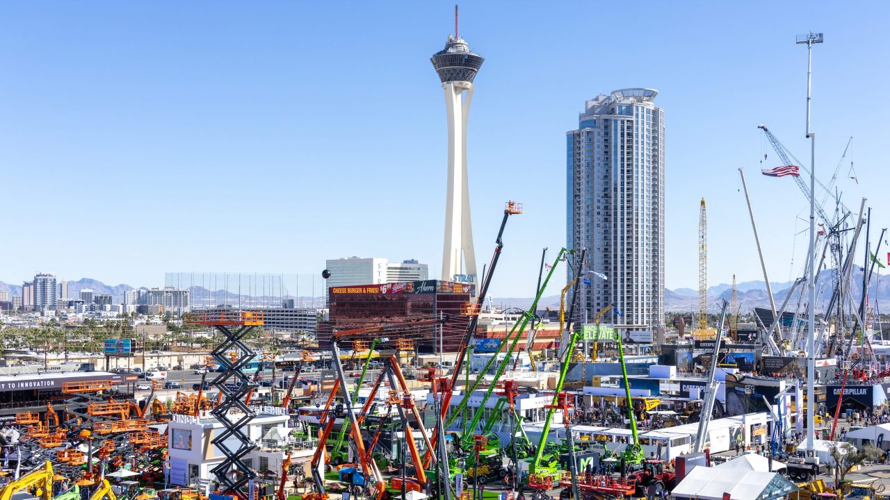 Construction booths and equipment at CONEXPO-CON/AG 2026.