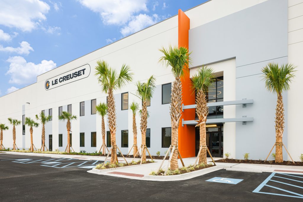 The exterior of Le Creuset’s new distribution center in Early Branch, South Carolina.