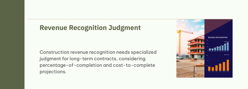 Construction revenue recognition—percentage-of-completion accounting, contract assets and cost-to-cost calculations