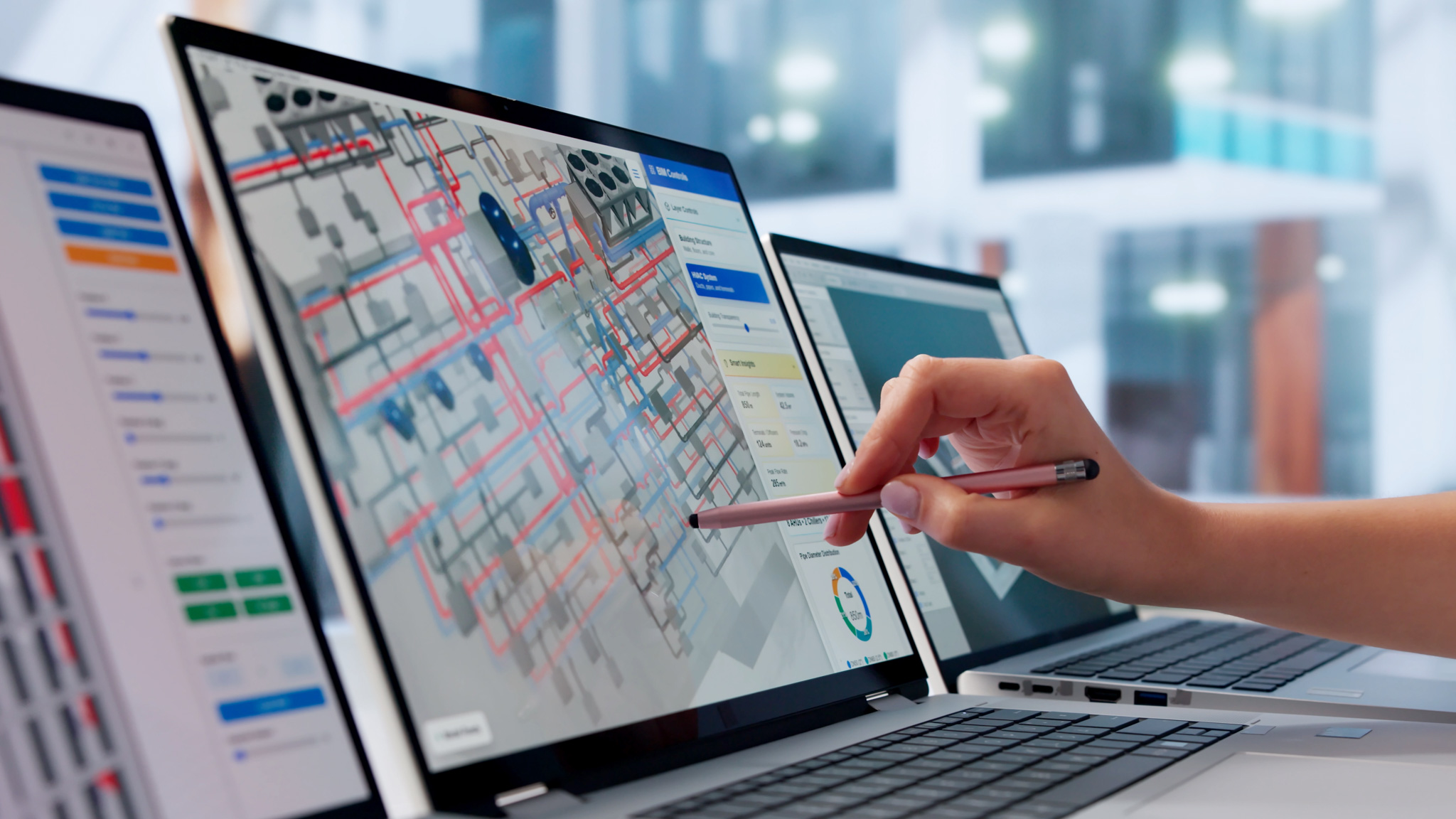 Mechanical,Engineer,Designs,Sustainable,Hvac,Systems,Using,3d,Digital,Software.